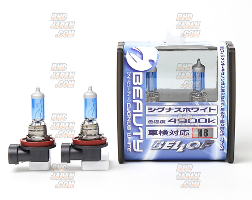 Bellof Halogen Light Bulb iBEAUTY Cygnus White 4900K - H8